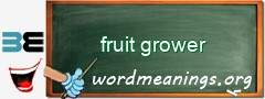 WordMeaning blackboard for fruit grower